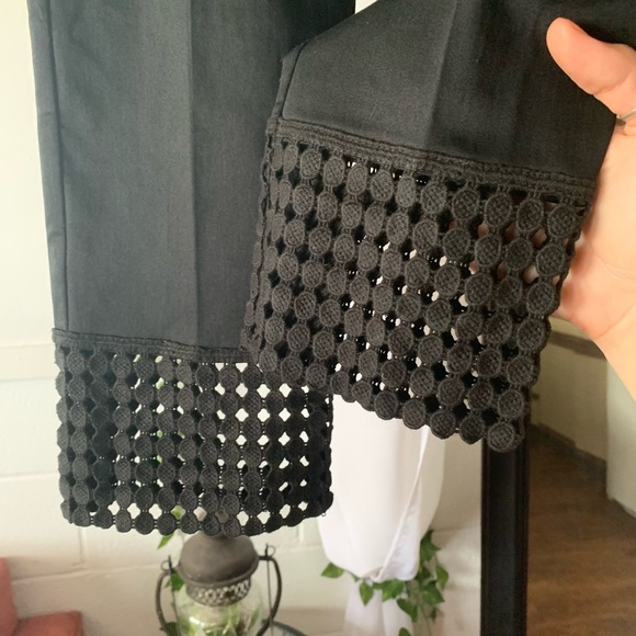 Zara High Waisted Crochet Ankle Dress Pants - Picture 3 of 5